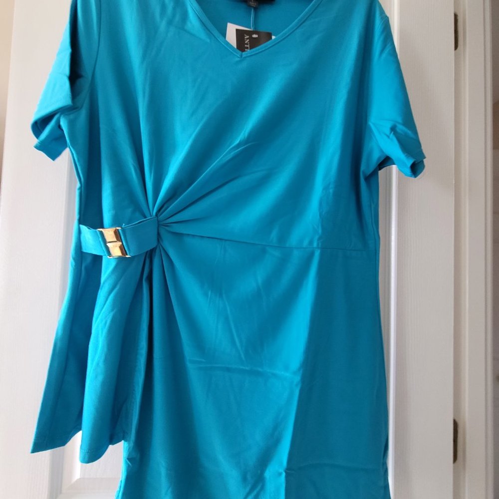 Anthony Originals Blue Top & Pants  - New with Tags - Size L -
